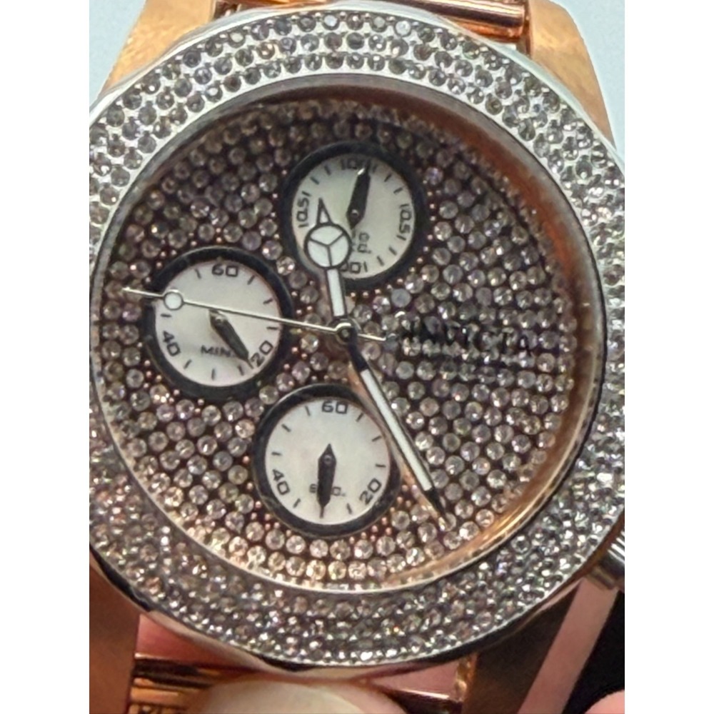 Invicta 33385 Women's Rose Gold Tone Crystal Dial Mesh Bracelet Watch - Picture 3 of 6